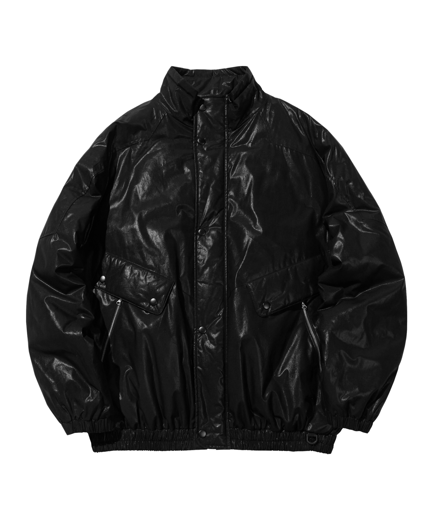 Oil Coating Padded Jacket (Black) [LSQWCUA216M]