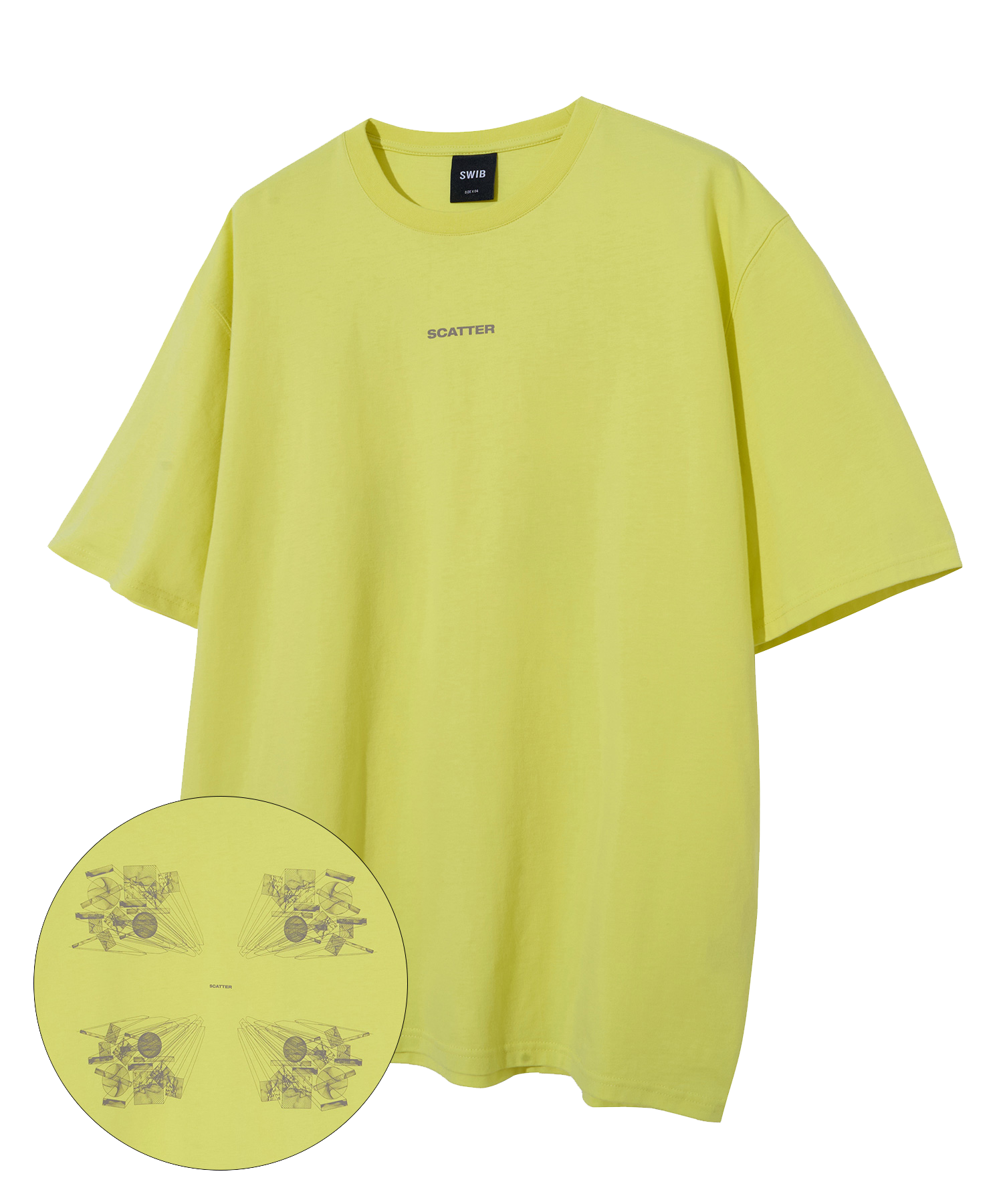 One Point Perspective T-shirts (Yellow) [LSRMCTA322M]