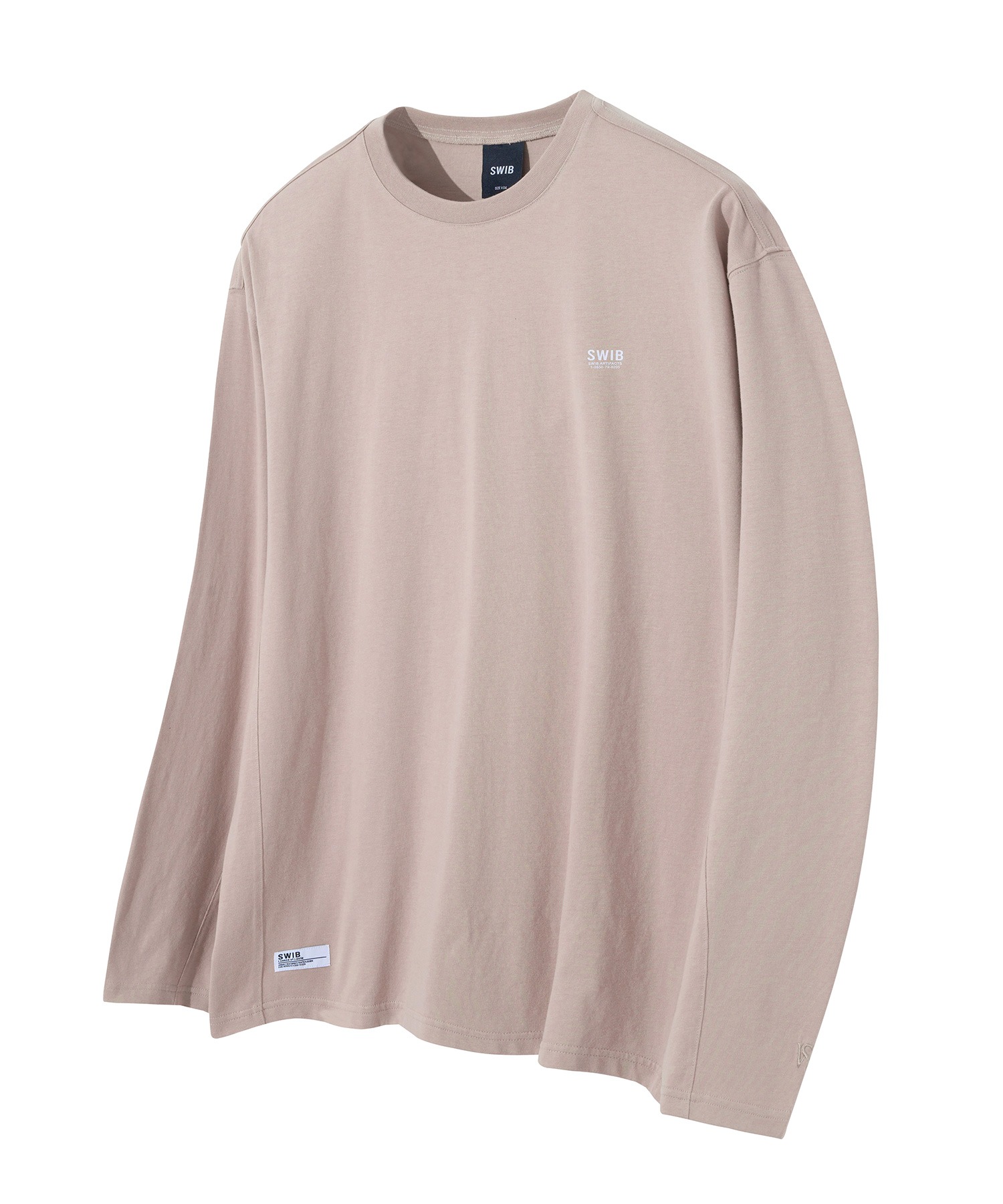 Basic Seam Point Long Sleeve T-shirts (Light Pink) [LSRSCTR115M]